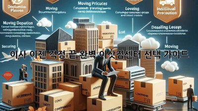 이사, 이젠 걱정 끝! 완벽 이삿짐센터 선택 가이드