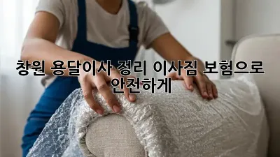 창원 용달이사 정리, 이사짐 보험으로 안전하게!